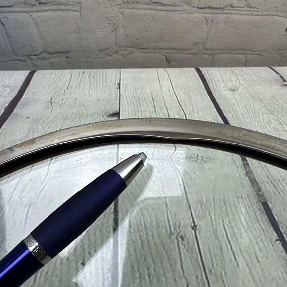 CALPHALON 11 1/2”‎ 11.5 Inch OD Round Replacement Glass Stainless Steel Lid - Picture 8 of 8